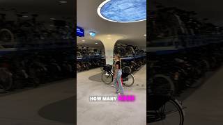 Massive bicycle garage in Amsterdam Netherlands youtubeshorts shorts trending [upl. by Hsemin995]