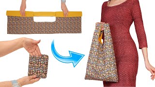 The easiest way to sew a foldable shopping bag simply and quickly [upl. by Aronle219]