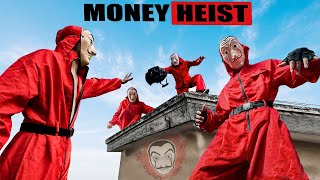 PARKOUR VS MONEY HEIST Police Disguise As Money Heist and Break In to Arrest the Bad Guy  Epic POV [upl. by Lokim354]