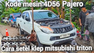 cara setel klep mesin strada triton 💯 dieselengine mitsubishipajero stradatriton [upl. by Ahilam]