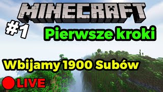 🔴NA ŻYWO  Pierwsze kroki i pierwsze bloki  Minecraft z modami 1 [upl. by Germaine]