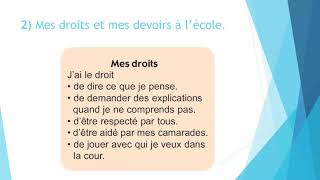 lécole Mes droits et Mes devoirs [upl. by Ahsertal]