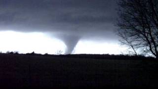 Deadly tornado illuminated by lightning [upl. by Hulton100]