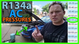 What Pressure Should my Car AC Be  How To Check Automotive R134a Air Conditioner  Recharge Tips [upl. by Alliuqat]