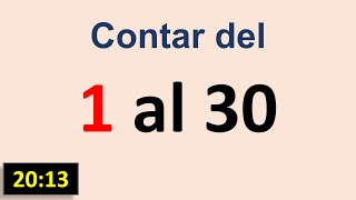 Contar del 1 al 30 para niños sin música [upl. by Collen912]