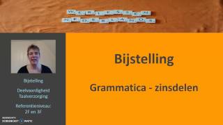 Bijstelling Grammatica zinsdelen [upl. by Idnahk607]