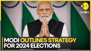 PM Modi outlines BJPs strategy for 2024 Elections  World News  WION [upl. by Anihcak]