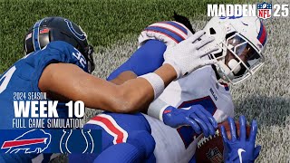 Buffalo Bills vs Indianapolis Colts  Madden NFL 25 Simulation madden25 [upl. by Kirat]