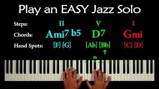 EASY JAZZ PIANO IMPROVISATION 251 in minor [upl. by Erodroeht846]