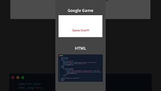 Unleashing the Google Dinosaur A Guide to HTML CSS and JavaScript coding shorts shortvideo [upl. by Darell387]