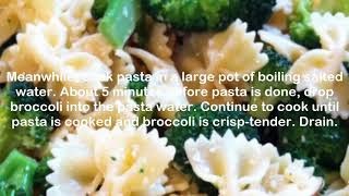 Bow Tie Pasta with Broccoli Garlic and Lemon [upl. by Nauqal]