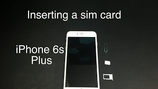 How to put sim card in iPhone 6s Plus [upl. by Other]