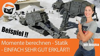 Momente berechnen  Einfach gut erklärt  Berechnung  Beispiel  Jessica hilft dir [upl. by Ahsimaj]