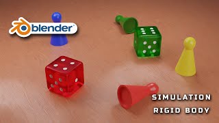 Blender  Dice  Rigid Body Simulation  Modeling  Cycles  CG Professor [upl. by Nirehtak496]