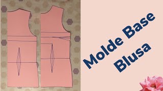 MOLDE BASE BLUSA COM PENCE  POR FRAN MISTICONI [upl. by Rosaleen891]