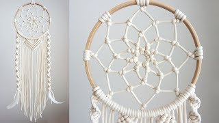 DIY Macrame Dreamcatcher 5  마크라메 드림캐쳐 5 [upl. by Erleena]