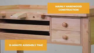 Standard Hardwood Jewellers Bench  Product Introduction  Durston Tools [upl. by Fidela773]