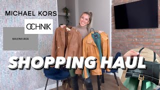 Shopping Haul Gino Rossi Balenciaga Michael Kors Ochnik Vintage Jackets and new shoes [upl. by Aynwat]