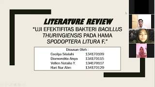 REVIEW Uji Efektifitas B thuringiensis pada Hama Spodoptera litura Pestisida Hayati Kelas A [upl. by Yerga]