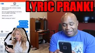 SONG LYRIC TEXT PRANK ON GIRL WHO HAS A CRUSH ON ME gone sexual [upl. by Lantha935]