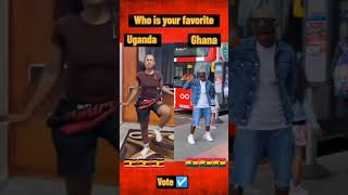 Uganda vs Ghana dance challengewhich country is your favorite on this challenge [upl. by Nohshan839]