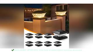 48 Pack 2 Mode Bright Solar Post Lights Solar Powered Deck Lights for 4x4 45x45 5x5 Po [upl. by Cavill]