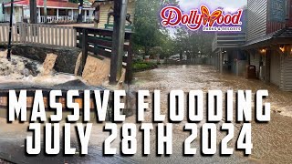 Massive flooding hits Dollywood  Park Flooded 72824 [upl. by Diva616]