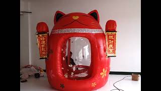 Digital Inflatables Gonflables Inflatable Lucky Cat for Parade Stagedesign Decortion [upl. by Milde144]