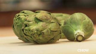 How to Prep Young Artichokes  CHOW Tip [upl. by Acimak998]