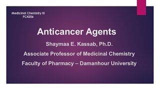 Anticancer Alkylating Agents [upl. by Berry]