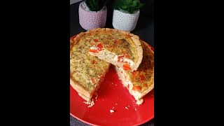 😋Quiche végétarienne poivron rouge et oignons👌 [upl. by Alakim287]