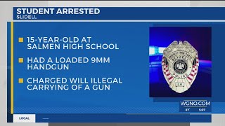 Slidell PD Student arrested after bringing loaded gun to school [upl. by Staw118]