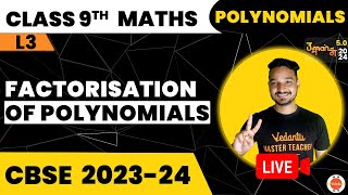 Factorization of Polynomials Class 9th  CBSE Class 9th Maths  NCERT Class 9 Polynomials [upl. by Loggins575]