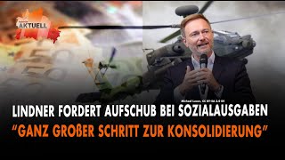 Lindner fordert Aufschub bei Sozialausgaben [upl. by Delbert]