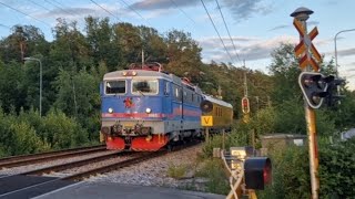 RARE CAUGHT Järnvägsövergång Fagersjö  Railroad Crossing in Sweden [upl. by Eneleuqcaj]