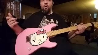 Dimarzio quotTITANquot pickup in a Hello Kitty Stratocaster [upl. by Refenej]