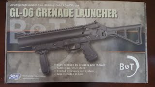 Brugger amp Thomet GL 06 Grenade Launcher Airsoft [upl. by Croom889]