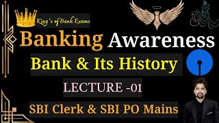 Banking Awareness Bank amp its History Complete Course for SBI CLERK  POampAll Bank Exams  Lecture 1 [upl. by Akalam]