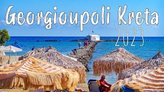 Georgioupoli Crete walking tour 4k Greece 2023 [upl. by Tayler707]