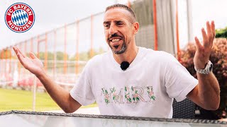 quotBack at homequot  Franck Ribéry visits FC Bayerns training ground [upl. by Llerrut568]