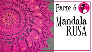 Parte 6 Mandala rusa carpeta crochet EN CASTELLANO Paso a paso [upl. by Mccandless733]