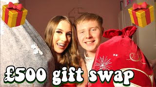 £500 GIFT SWAP WITH MY BOYFRIEND🎁 [upl. by Blood]