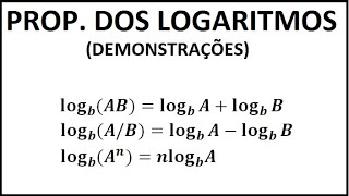 LOGARITMOS  Propriedades operatórias [upl. by Richel379]