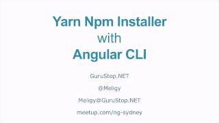 Angular 2 Using Yarn with Angular CLI Instead of Npm Install [upl. by Bois]