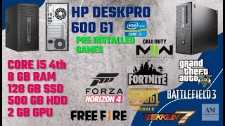 HP PRODESK 600 G1  i5 4TH  8GB 128GB SSD 500GB HDD 2GB GRAPHIC CARD   GAMEPLAY 2023 [upl. by Anasxor441]