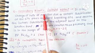 Kinetic Isotope effect Reaction mechanism [upl. by Xonel]