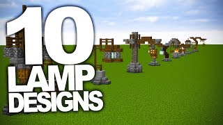 10 Interesting Lamp Designs In Minecraft [upl. by Woodrow]