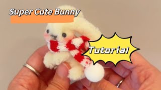 How to make a super cute bunny with pipe cleaners diytutorial pipecleaners easycraft handmade [upl. by Ainezey]