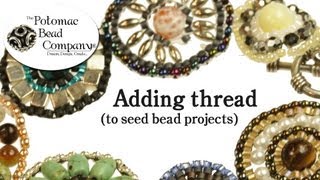 How to Add Thread to beading projects [upl. by Evette]