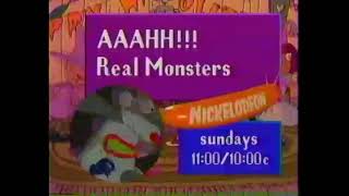 Nickelodeon  Aaahh Real Monsters Promo 1994 [upl. by Noynek]